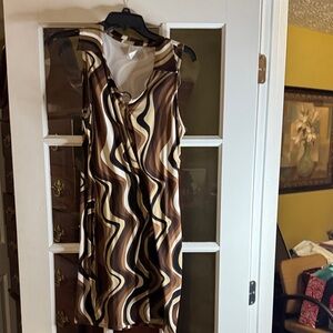 No Boundaries Brown and Black Swirl Mini Dress